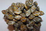 Leaves 12x7mm shine/silver