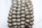 Donut 9x6 mm matte/silver old patina