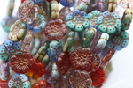 Flowers / shine / old Patina 13x5mm