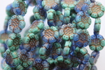 Flowers shine / old Patina 13x5mm
