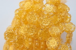 Flowers / shine / yellow 13x5mm