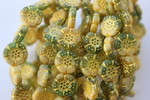 Flowers / shine / yellow 13x5mm