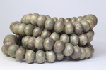 Donut 9x6 mm matte/silver old patina