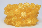 Flowers / shine / yellow 13x5mm