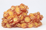 Flowers / shine / yellow 13x5mm