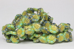 Flowers / shine / yellow 13x5mm
