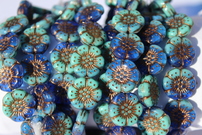 Flowers / Shine / Old Patina  13x13mm