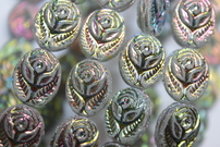 Rose in leaves 16x13mm matte / witraill