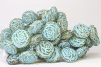 Rose 15mm shine / picasso / turquoise