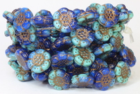Flowers / Shine / Old Patina  13x13mm