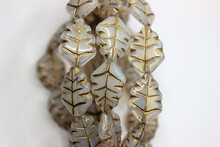 Leaves 17x12mm shine/bronze