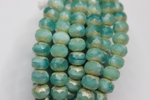 Rondells 9x6 mm matte/silver old patina