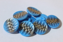 Butons 22 mm shine / silver