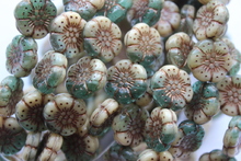 Flowers / shine / Old Patina 13x5mm