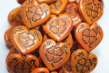 Heart 19x20mm shine / Old Patina