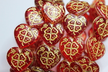 Heart 19x20mm shine / yellow