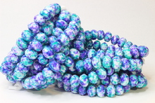 Rondel 9x6 mm shine/ purple & green